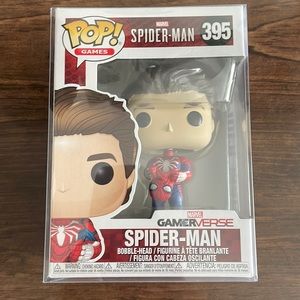 Brand new spider-man unmasked funko pop with protective case.